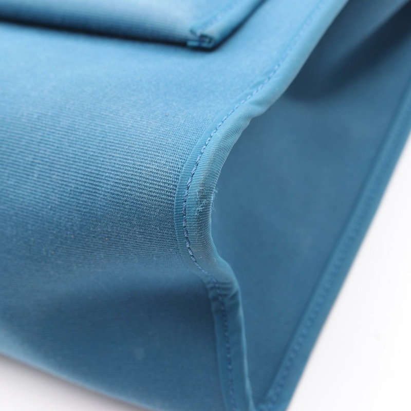 愛馬仕 Herbag Zip PM 單肩手提包，獵裝皮革，藍色，二手。-7