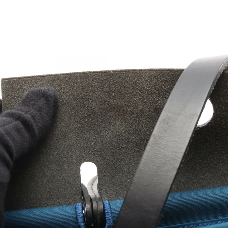 愛馬仕 Herbag Zip PM 單肩手提包，獵裝皮革，藍色，二手。-10