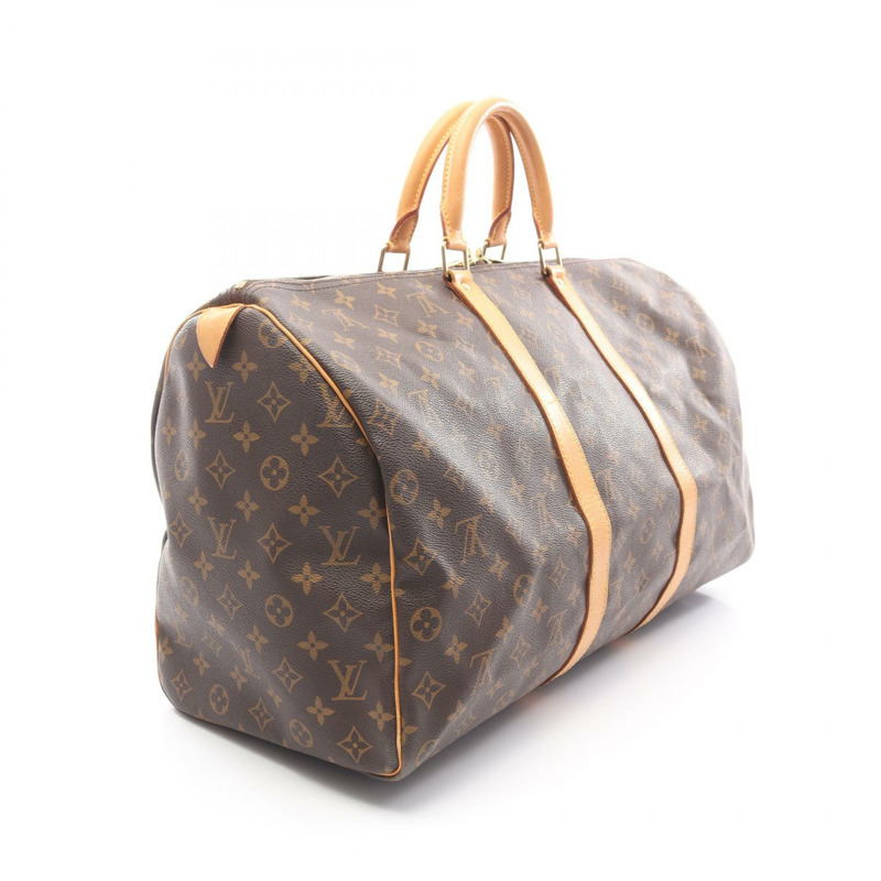 路易威登 Keepall 50 旅行手提包 M41426 Monogram 皮革 棕色 二手-1