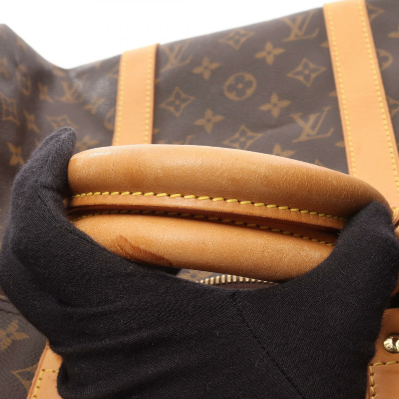 路易威登 Keepall 50 旅行手提包 M41426 Monogram 皮革 棕色 二手-5
