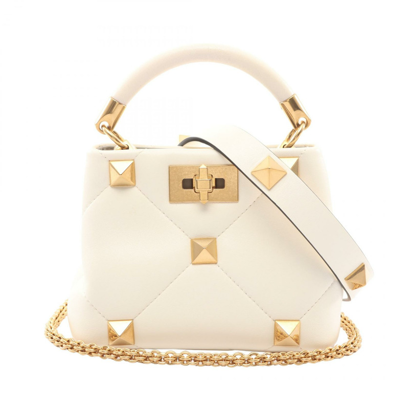 Valentino Garavani 絎縫羅馬鉚釘斜背包 WW2B0J39BSF 二手女款-0