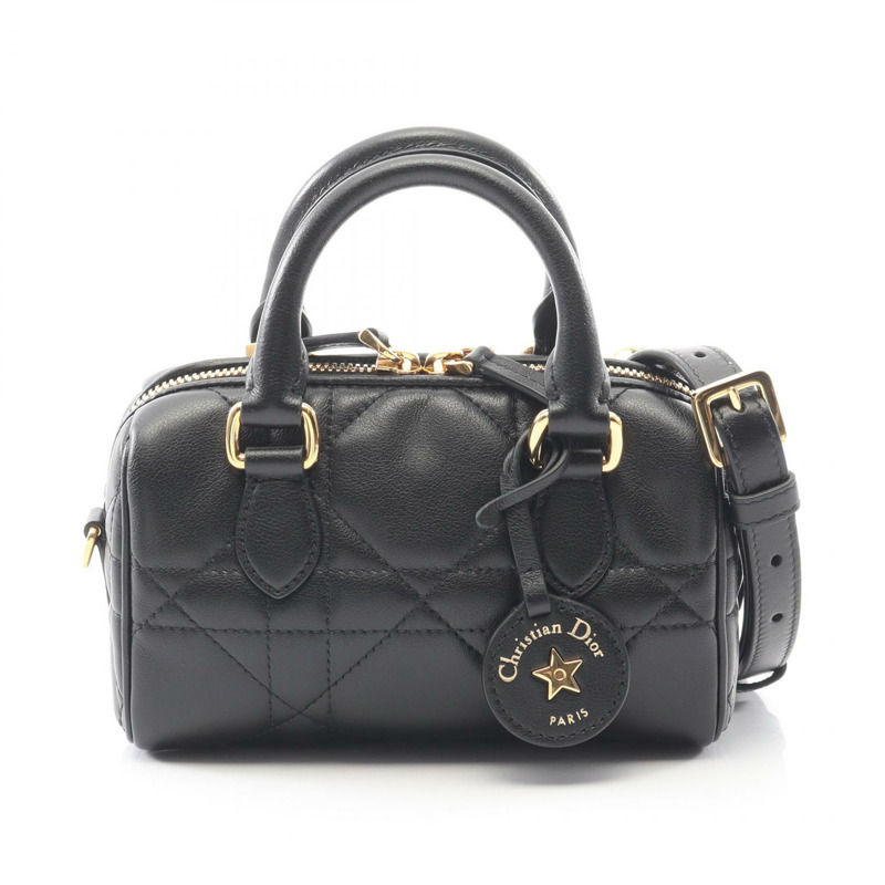 Dior GROOVE 17 迷你肩手提包 S4000UBOL_M900 黑色皮革 二手 女士-0