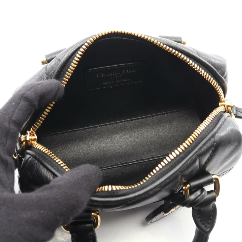 Dior GROOVE 17 迷你肩手提包 S4000UBOL_M900 黑色皮革 二手 女士-2