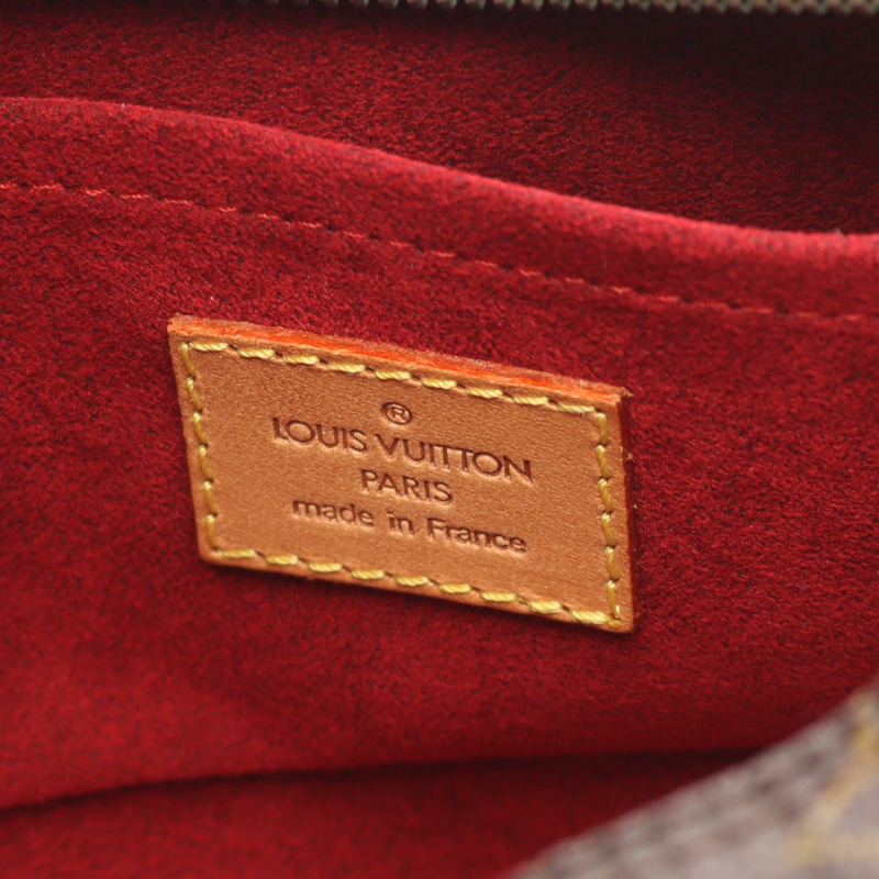 路易威登 Pochette Croissant 單肩包 M51510 Monogram 皮革 棕色 二手-3