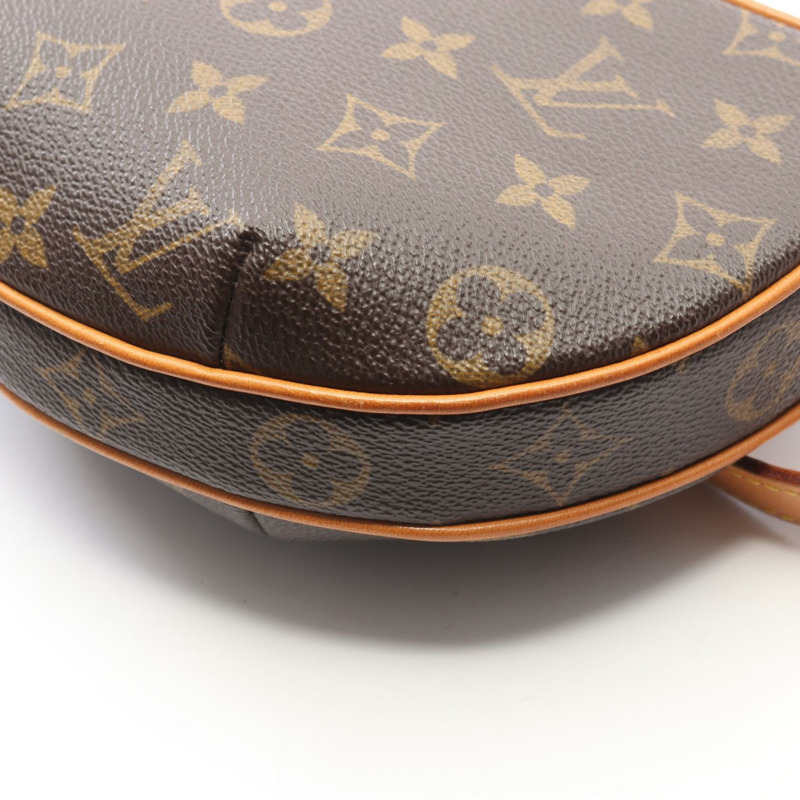 路易威登 Pochette Croissant 單肩包 M51510 Monogram 皮革 棕色 二手-5