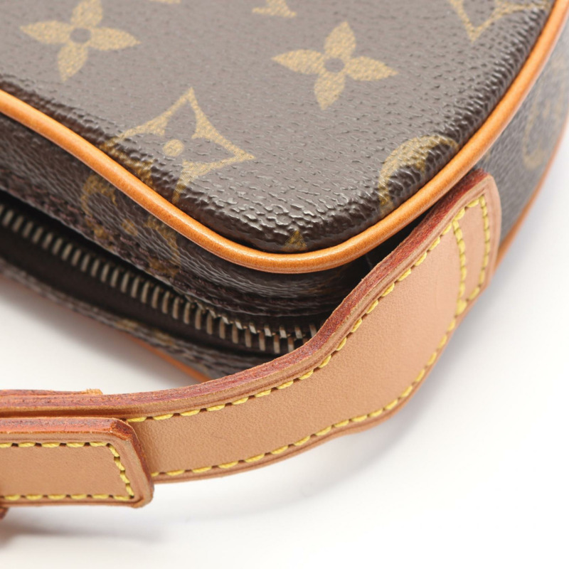 路易威登 Pochette Croissant 單肩包 M51510 Monogram 皮革 棕色 二手-8