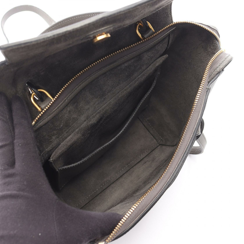 CELINE MICRO Belt包/兩用單背包 189153 皮革 灰色 二手 女士-2