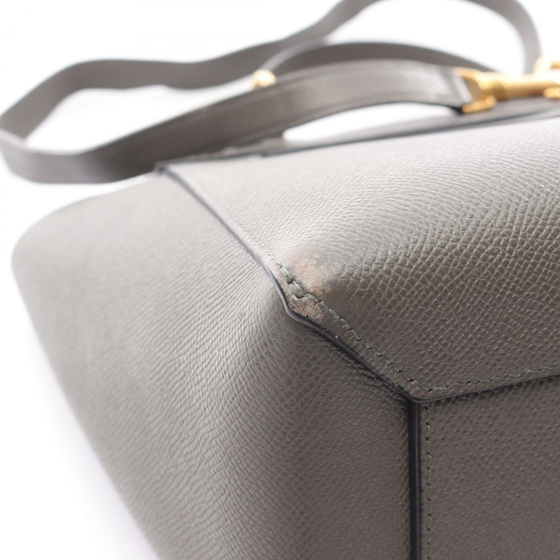 CELINE MICRO Belt包/兩用單背包 189153 皮革 灰色 二手 女士-5