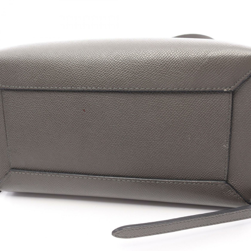 CELINE MICRO Belt包/兩用單背包 189153 皮革 灰色 二手 女士-6