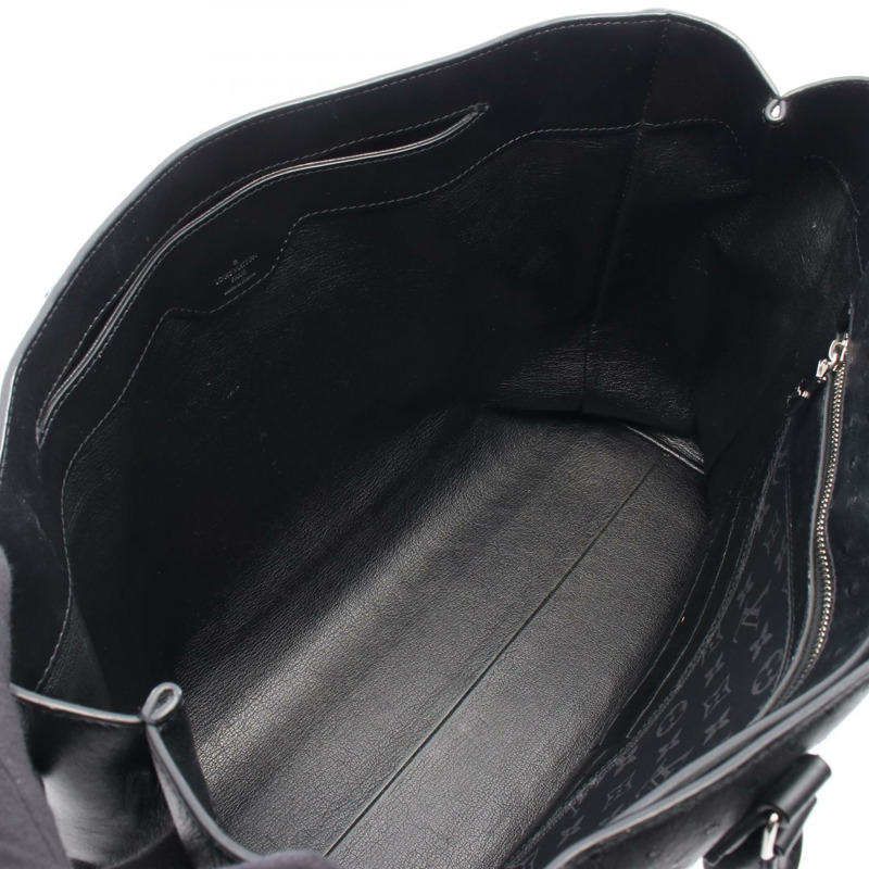 路易威登 Grand Sac Monogram Eclipse 手提包 N96388 異國皮革 鴕鳥皮/PVC塗層帆布-2