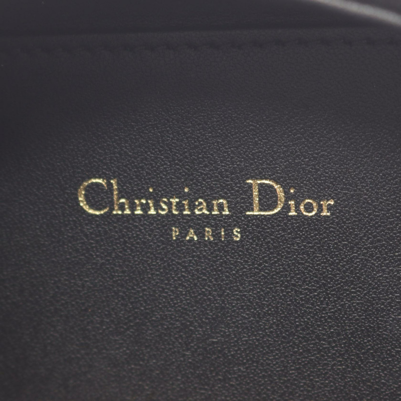 Dior CD 經典橢圓形相機單肩包，帆布皮革，黑白配色，二手女款-3