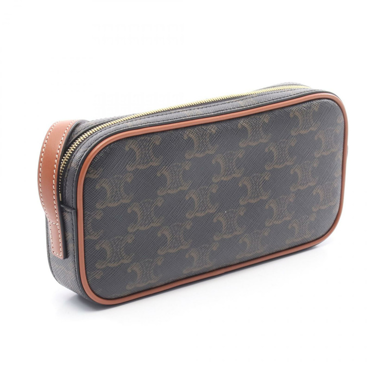 CELINE Triomphe Mini 相機單肩包 帆布皮革 棕色 多色 二手-1