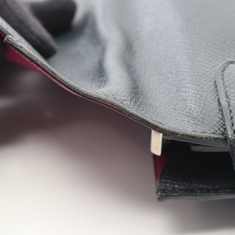 愛馬仕 Kelly 長款 Verso 對折皮夾 A Epsom 藍/靛藍/玫瑰紫 SHW-8