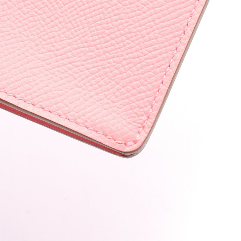 愛馬仕 Kelly 口袋手拿包，Epsom 皮革，粉紅色玫瑰圖案，二手，帶五金配件-5