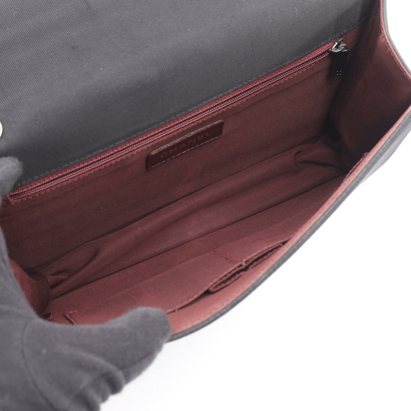 香奈兒 (CHANEL) 絎縫 COCO 標誌單肩手提包，羊皮材質，黑色，二手，女士 CC-2