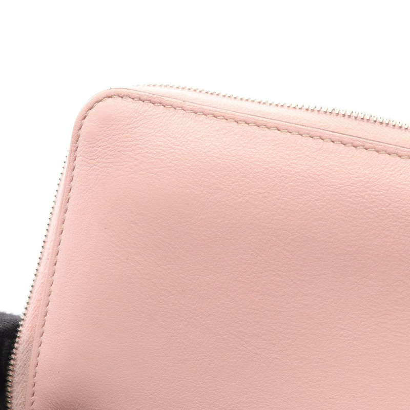 愛馬仕 Azap 長拉鍊皮夾，錫金皮革，玫瑰櫻花色，銀色五金，二手-8