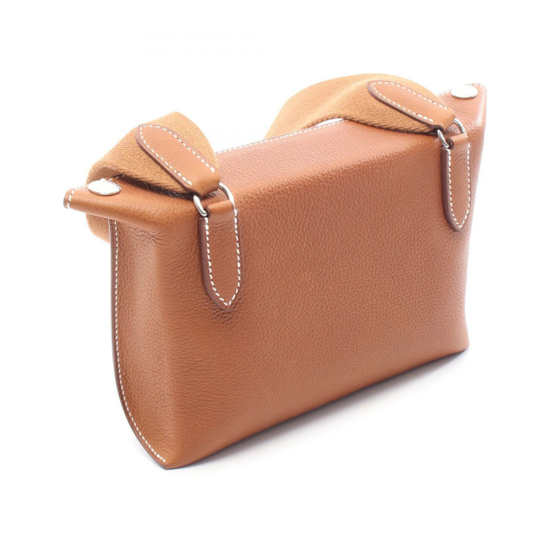 愛馬仕 Videpoches 肩挎包，Barenia Faubourg Fauve 配色，二手 SHW-1