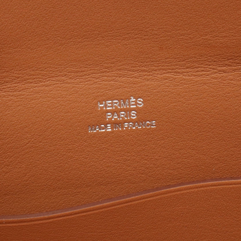 愛馬仕 Videpoches 肩挎包，Barenia Faubourg Fauve 配色，二手 SHW-3