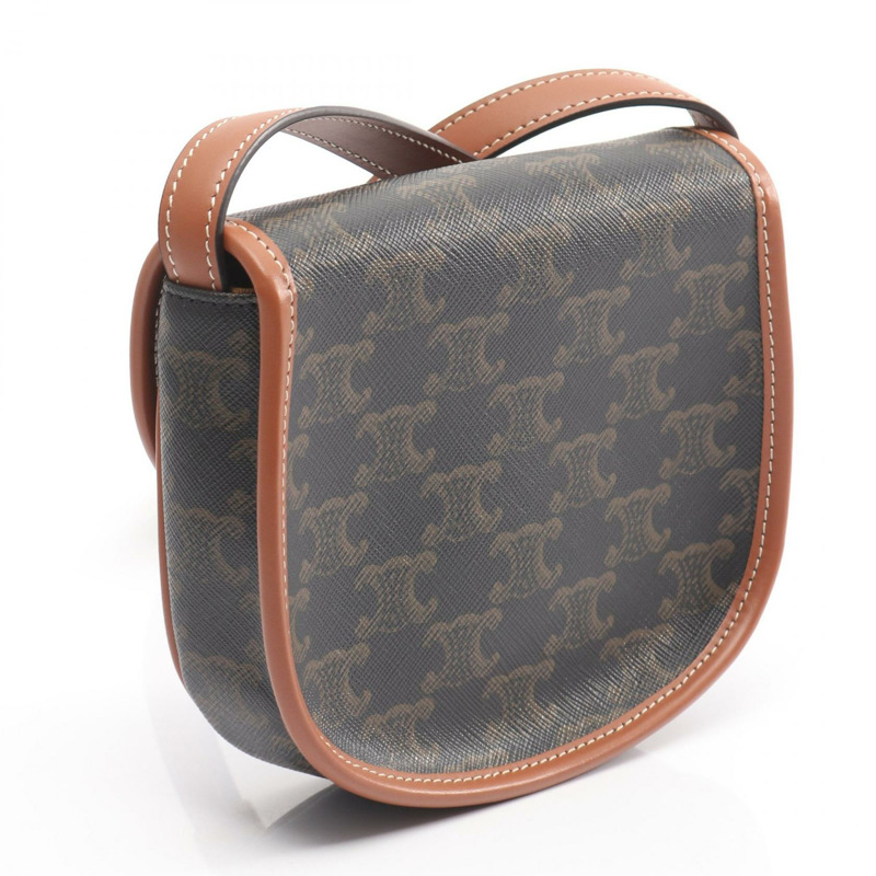 CELINE Triomphe Mini Besace 單肩斜背包 196702 帆布皮革 二手-1