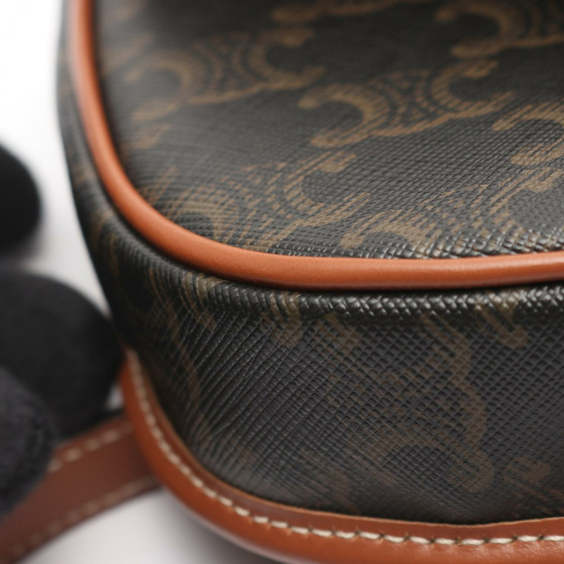 CELINE Triomphe Mini Besace 單肩斜背包 196702 帆布皮革 二手-6