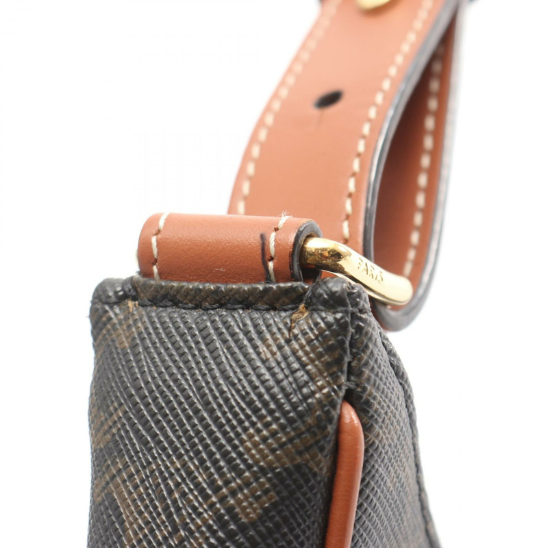 CELINE AVA Triomphe 單肩手提包 193952BZJ.04LU 帆布皮革 黑色 二手-7