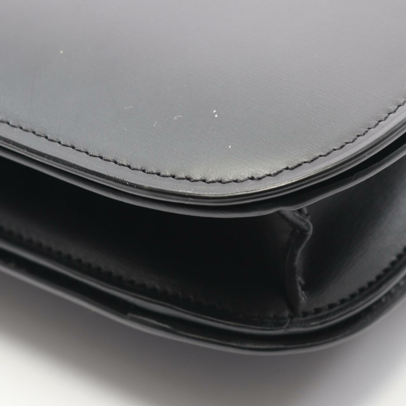 CELINE 經典 Box 中型單肩包 164173DLS 黑色皮革 GHW 二手 女士-7