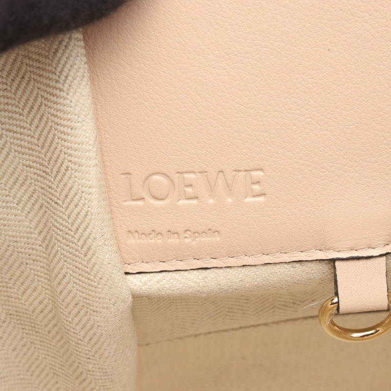 LOEWE HAMMOCK 小號肩斜背包 387 30TS35 皮革 粉紅色 二手-3
