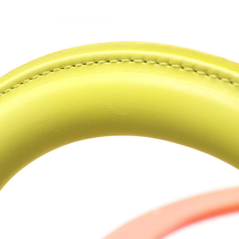 Christian Dior LADY DIOR 肩背包，皮革材質，黃色波爾多紅，二手女款-5