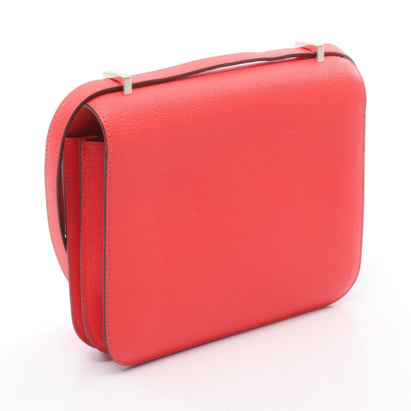 愛馬仕 Constance 3 Mini Miroir 肩背包，山羊皮材質，紅色，二手，帶五金配件-1