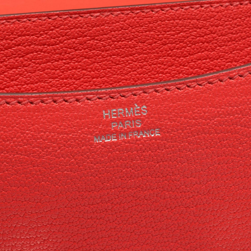 愛馬仕 Constance 3 Mini Miroir 肩背包，山羊皮材質，紅色，二手，帶五金配件-3