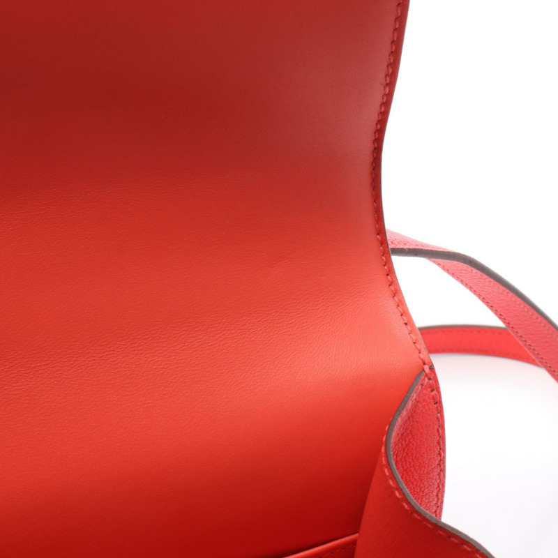 愛馬仕 Constance 3 Mini Miroir 肩背包，山羊皮材質，紅色，二手，帶五金配件-5