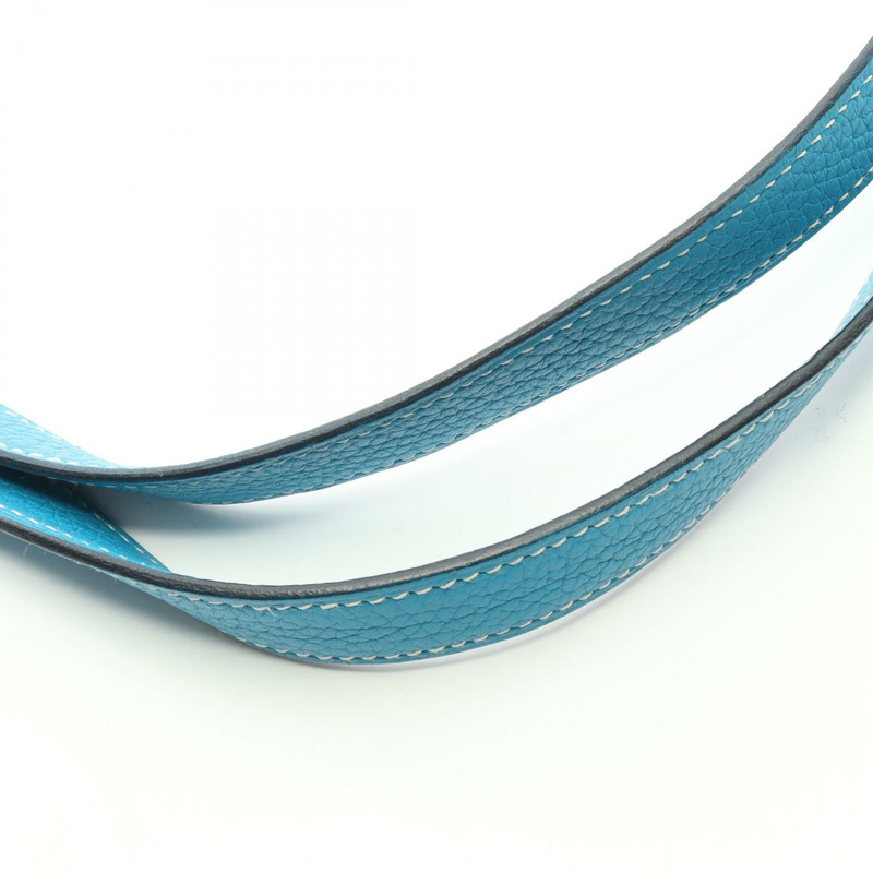 愛馬仕 Cabas Sellier 31 托特單肩包，Clemence 皮革，藍色 Frida 款，二手 Z-6