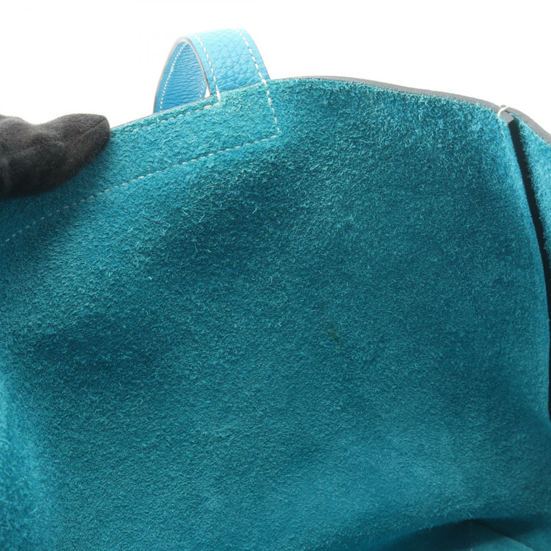 愛馬仕 Cabas Sellier 31 托特單肩包，Clemence 皮革，藍色 Frida 款，二手 Z-8