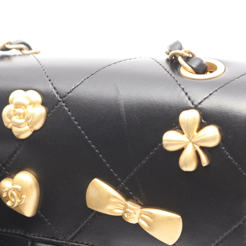 香奈兒 Matelasse 經典鏈條肩背斜背包，羊皮材質，黑色，金色五金，二手-5