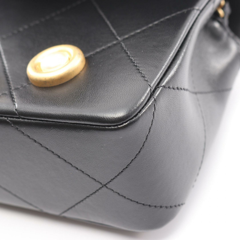香奈兒 Matelasse 經典鏈條肩背斜背包，羊皮材質，黑色，金色五金，二手-6