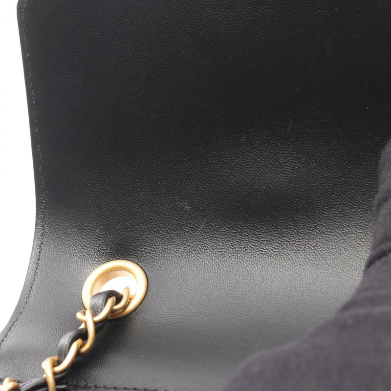 香奈兒 Matelasse 經典鏈條肩背斜背包，羊皮材質，黑色，金色五金，二手-8