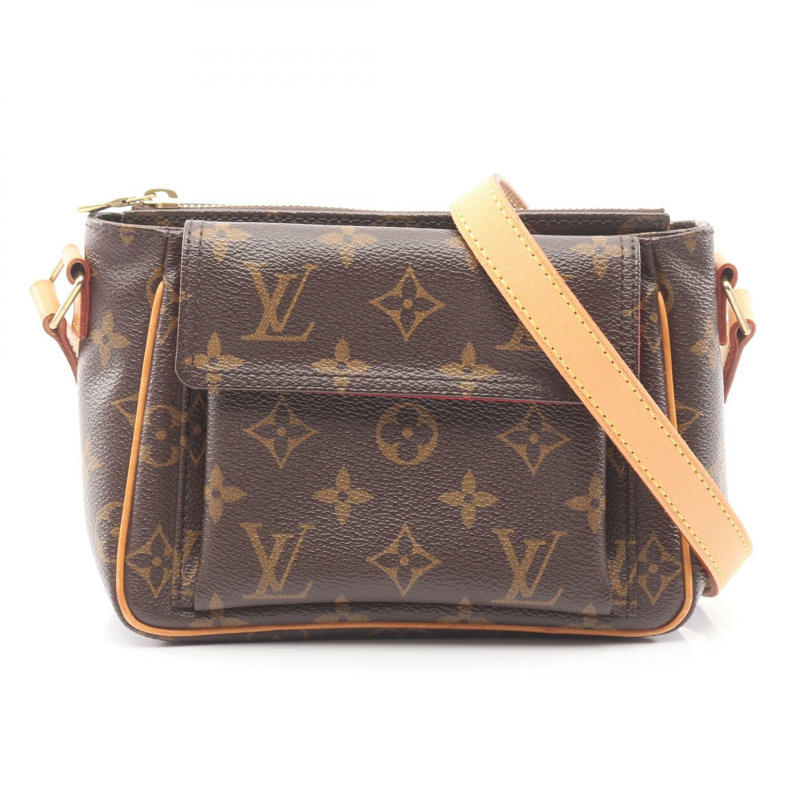 路易威登 Vivacite PM 單肩斜背包 M51165 Monogram 棕色皮革-0