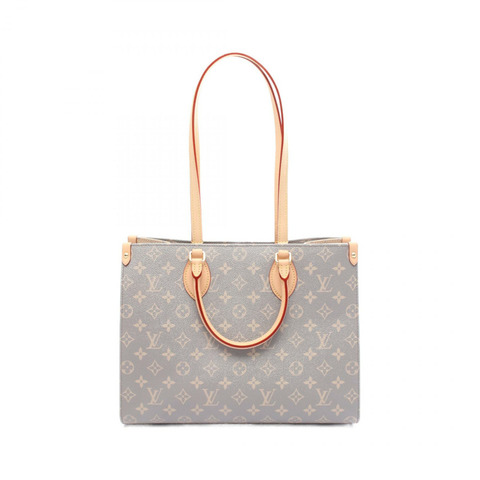 路易威登 On the Go MM 手提單肩包 M12415 Monogram 皮革 灰色 二手