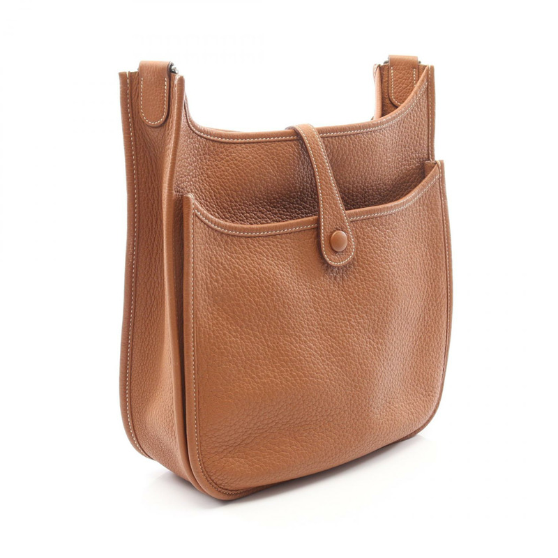 愛馬仕 Evelyne III PM 單肩斜背包 056277CK Clemence 皮革 金色 二手-1