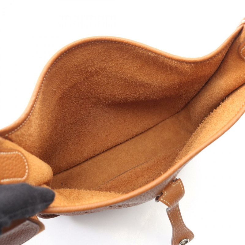 愛馬仕 Evelyne III PM 單肩斜背包 056277CK Clemence 皮革 金色 二手-2