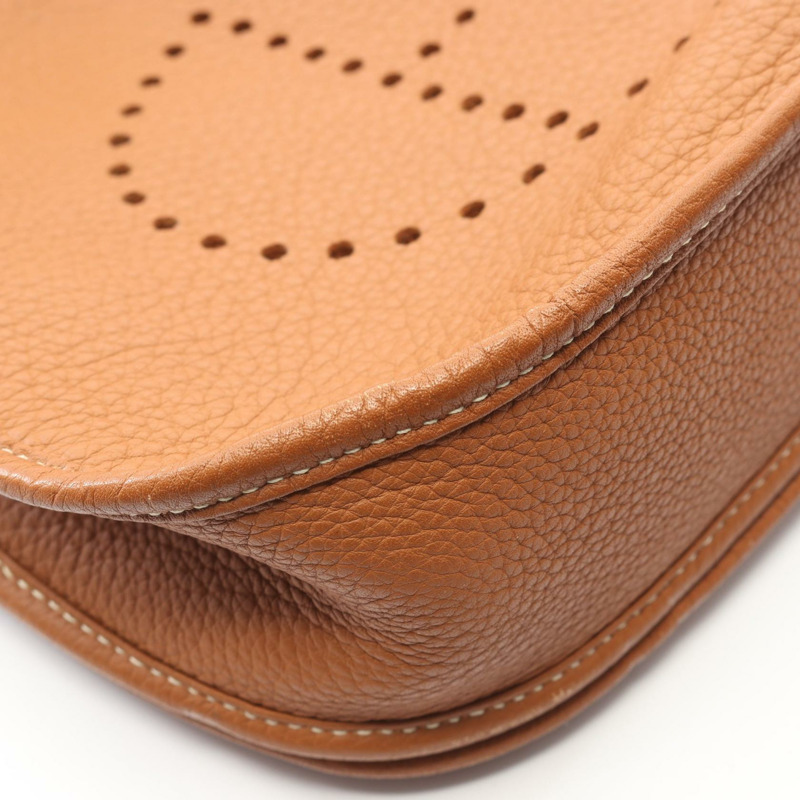 愛馬仕 Evelyne III PM 單肩斜背包 056277CK Clemence 皮革 金色 二手-5