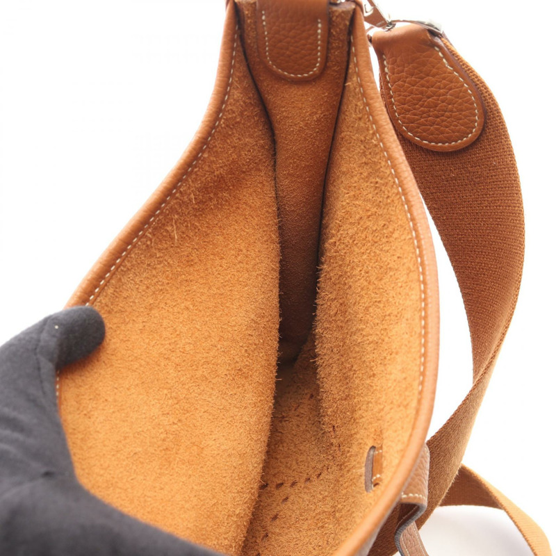 愛馬仕 Evelyne III PM 單肩斜背包 056277CK Clemence 皮革 金色 二手-8