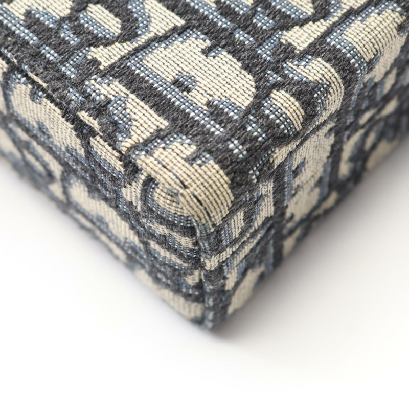 Dior 30 MONTAIGNE Box 單肩斜背包 帆布皮革 海軍藍 米色 二手 CD-7