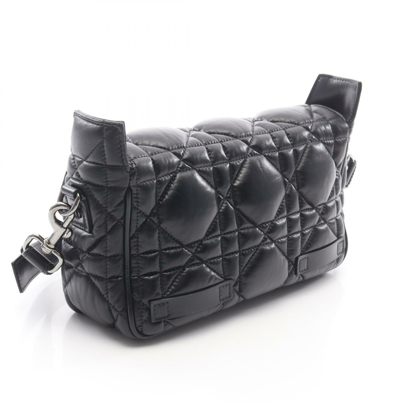 Dior CAMP 小號 Macro Cannage 單肩包 M1243OMIG 黑色皮革二手-1