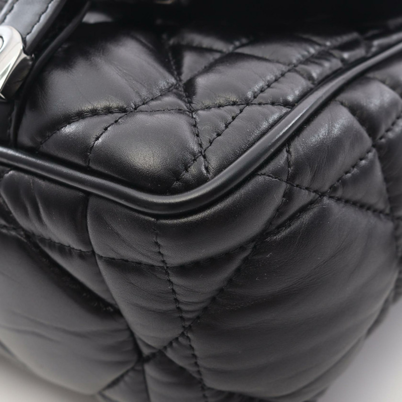 Dior CAMP 小號 Macro Cannage 單肩包 M1243OMIG 黑色皮革二手-4