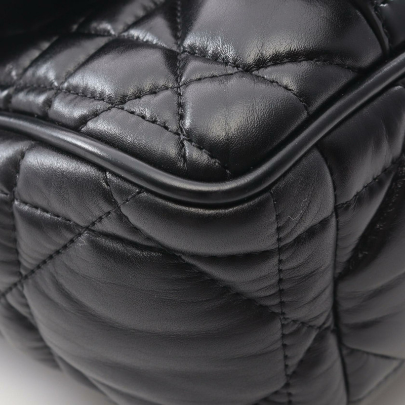 Dior CAMP 小號 Macro Cannage 單肩包 M1243OMIG 黑色皮革二手-5