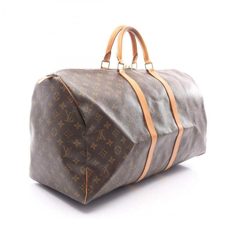 路易威登 Keepall 55 旅行手提包 M41424 Monogram 皮革 棕色 二手-1