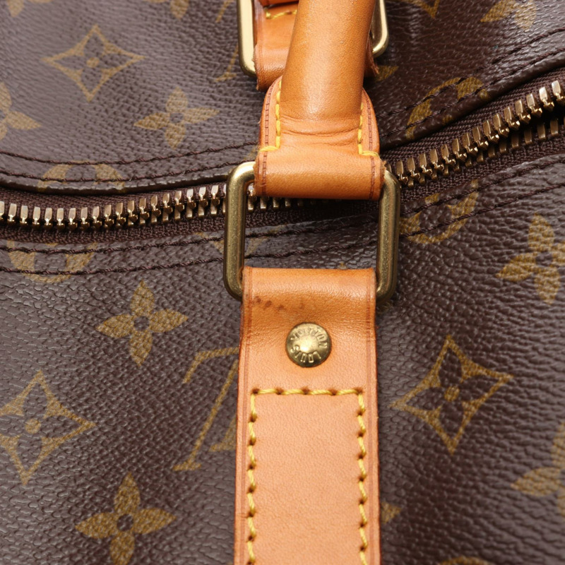 路易威登 Keepall 55 旅行手提包 M41424 Monogram 皮革 棕色 二手-10