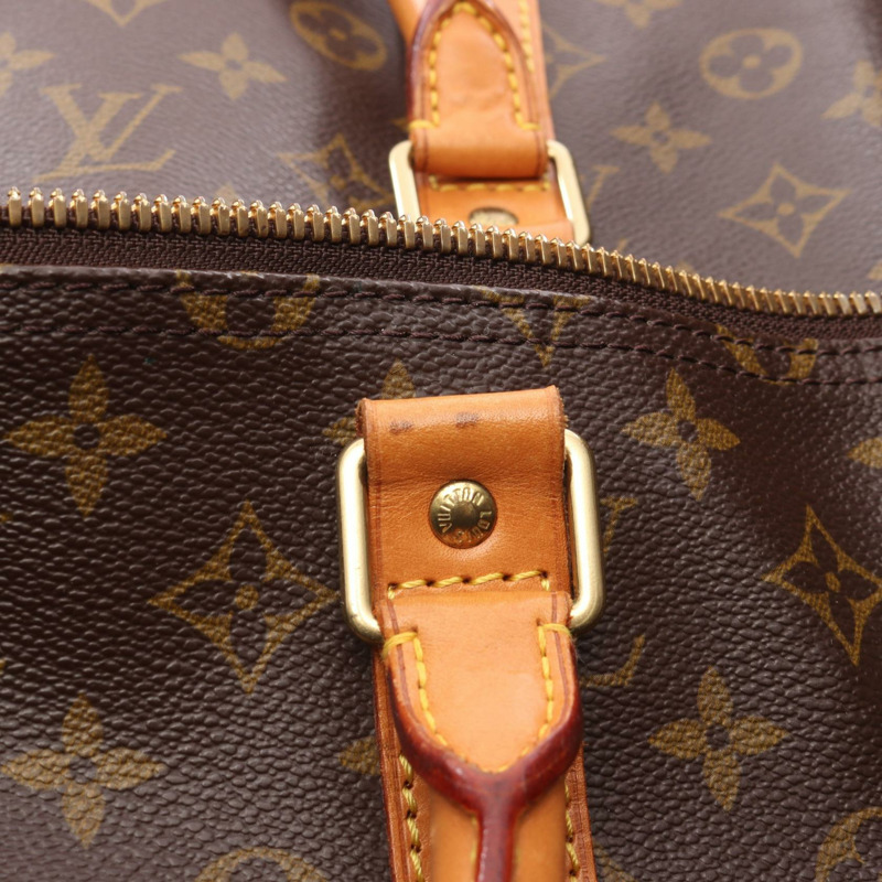 路易威登 Keepall 55 旅行手提包 M41424 Monogram 皮革 棕色 二手-11