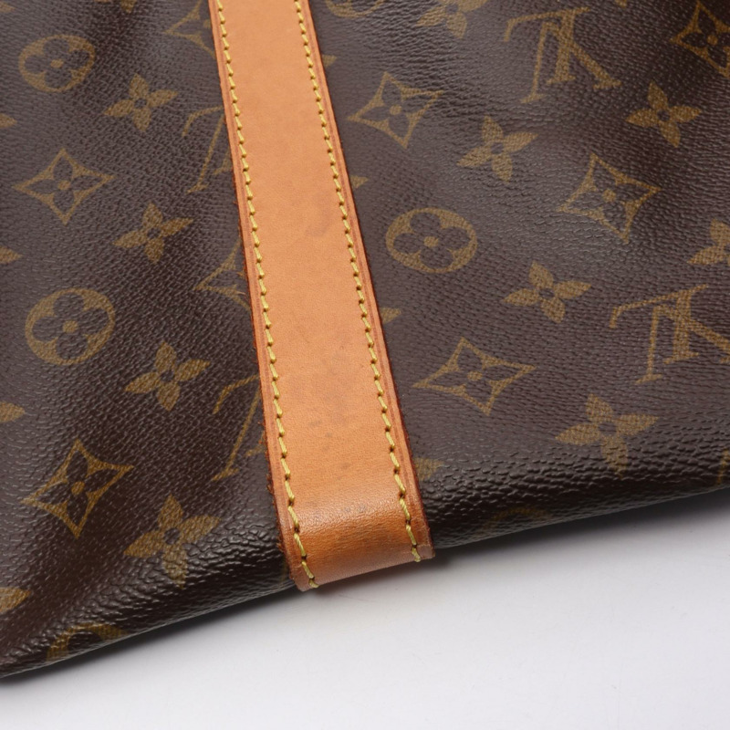 路易威登 Keepall 55 旅行手提包 M41424 Monogram 皮革 棕色 二手-12